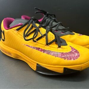 Nike KD 6 Shoes Mens 11 Yellow Peanut Butter & Jelly Kevin Durant Basketball
